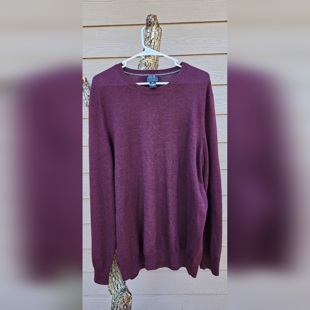 Jos. A. Bank Maroon 100% Merino Wool Sweater